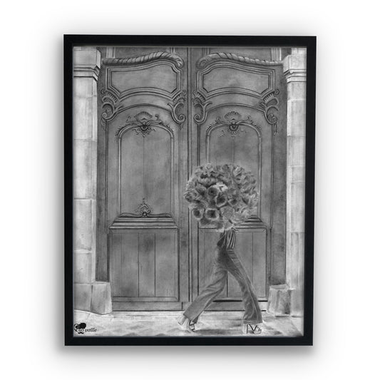 Passage fleuri - Dessin